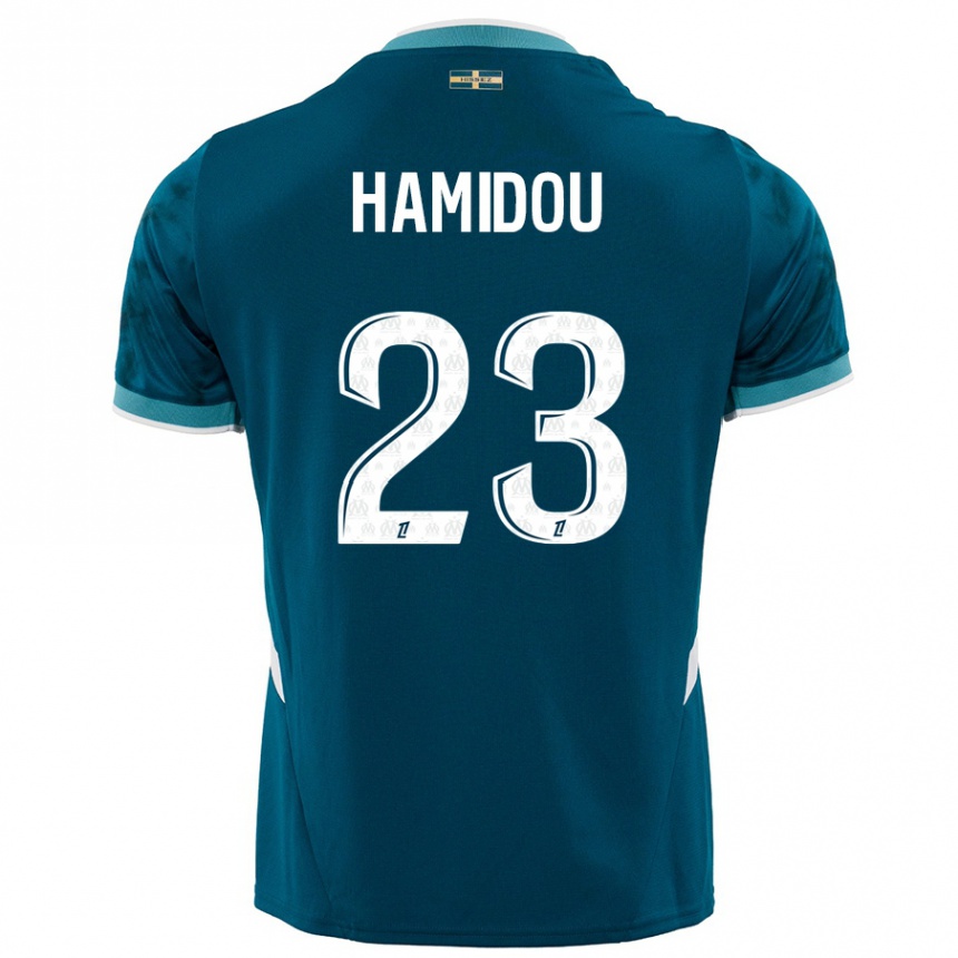 Férfi Labdarúgás Jamila Hamidou #23 Türkizkék Idegenbeli Jersey 2024/25 Mez Póló Ing