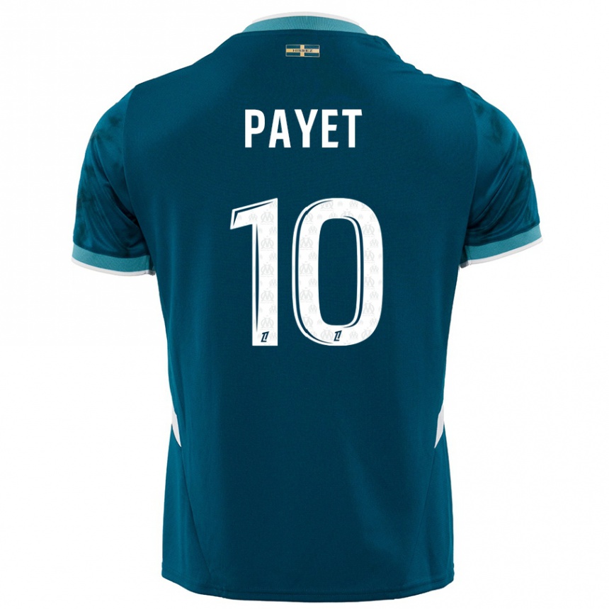 Férfi Labdarúgás Dimitri Payet #10 Türkizkék Idegenbeli Jersey 2024/25 Mez Póló Ing