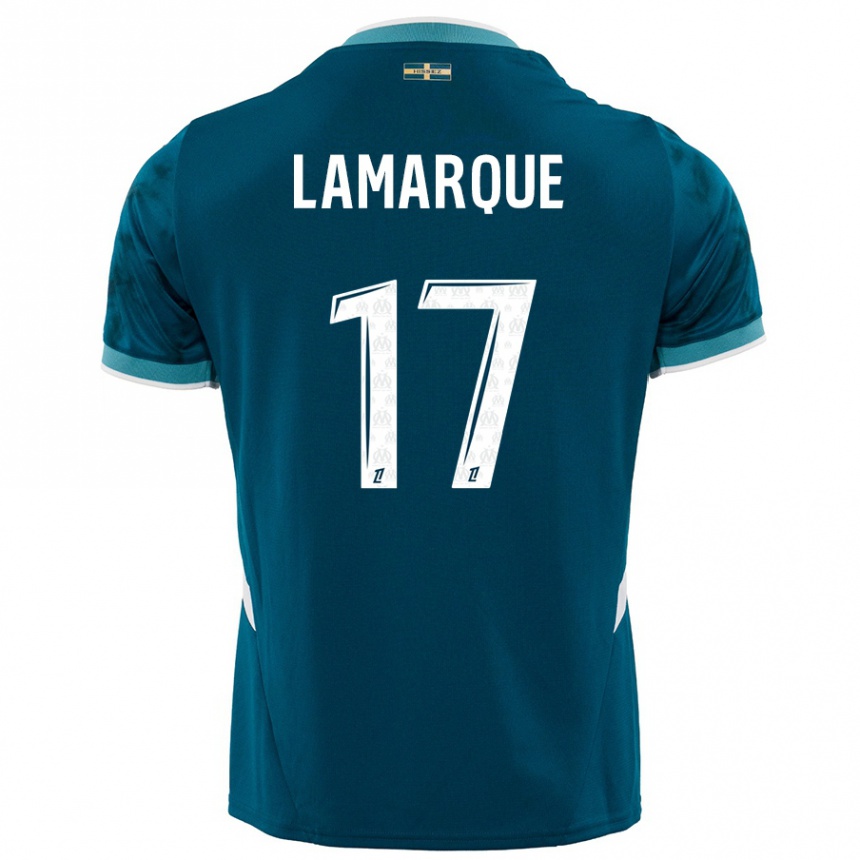 Férfi Labdarúgás Alais Lamarque #17 Türkizkék Idegenbeli Jersey 2024/25 Mez Póló Ing