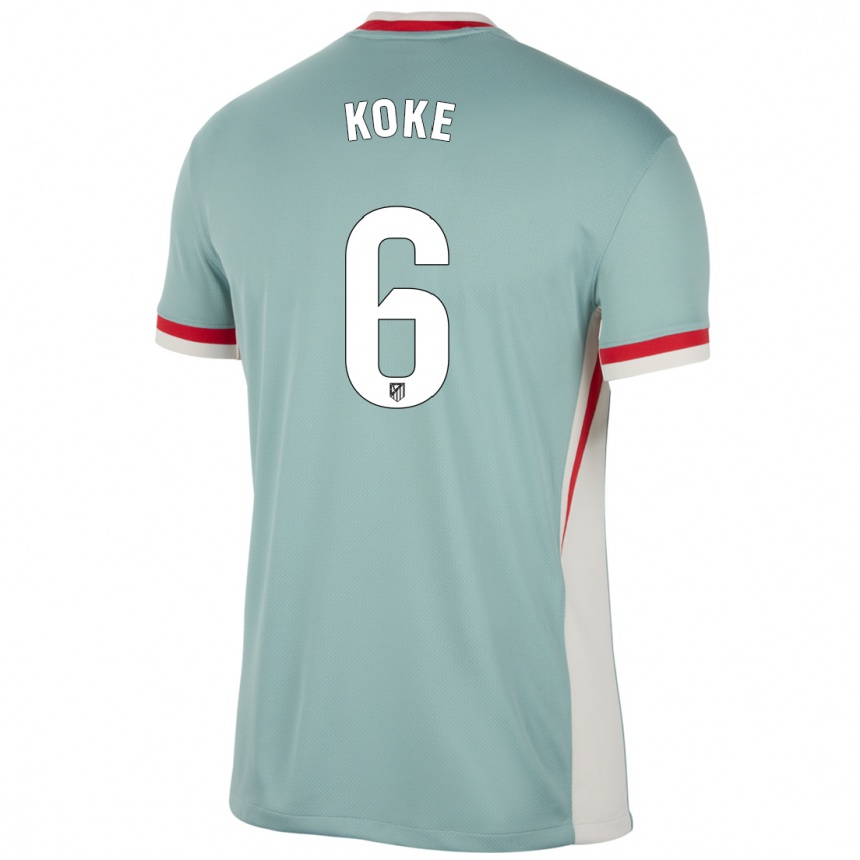 Férfi Labdarúgás Koke #6 Világos Bézs Kék Idegenbeli Jersey 2024/25 Mez Póló Ing