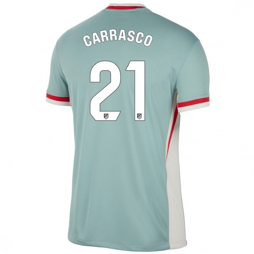 Férfi Labdarúgás Yannick Carrasco #21 Világos Bézs Kék Idegenbeli Jersey 2024/25 Mez Póló Ing