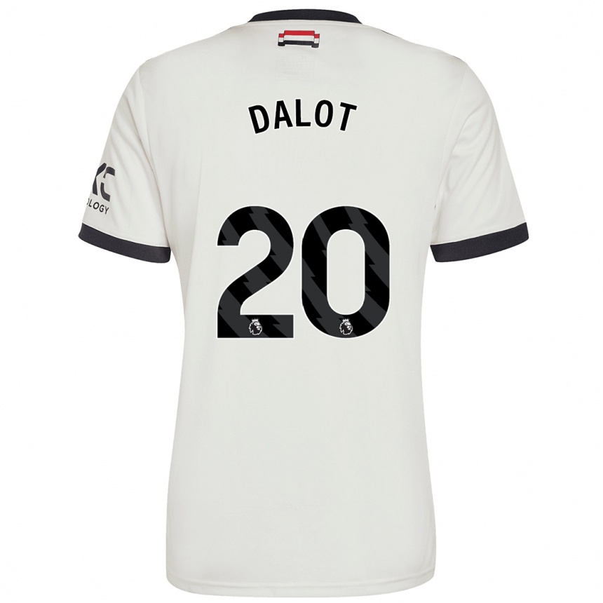 Férfi Labdarúgás Diogo Dalot #20 Törtfehér Harmadik Számú Jersey 2024/25 Mez Póló Ing