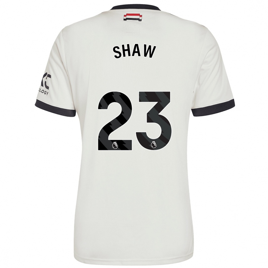 Férfi Labdarúgás Luke Shaw #23 Törtfehér Harmadik Számú Jersey 2024/25 Mez Póló Ing