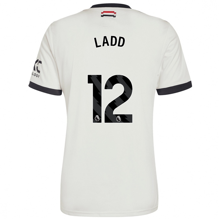 Férfi Labdarúgás Hayley Ladd #12 Törtfehér Harmadik Számú Jersey 2024/25 Mez Póló Ing