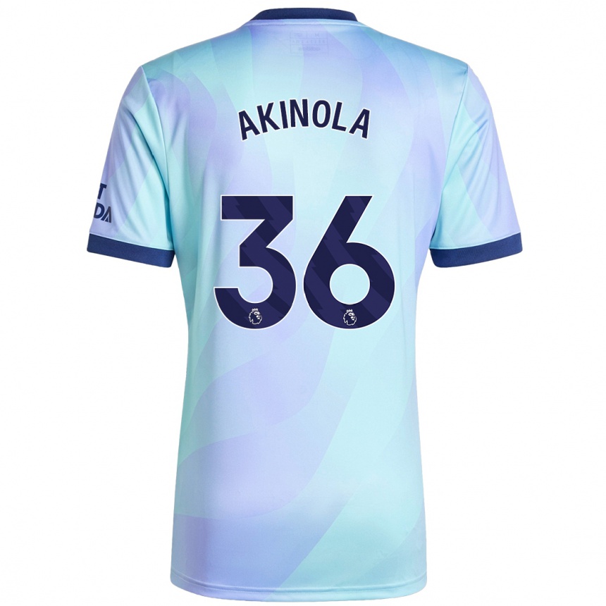 Férfi Labdarúgás Tim Akinola #36 Aqua Harmadik Számú Jersey 2024/25 Mez Póló Ing