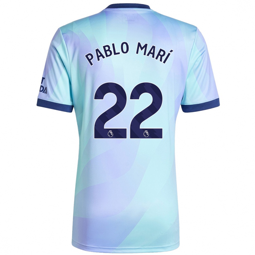 Férfi Labdarúgás Pablo Mari #22 Aqua Harmadik Számú Jersey 2024/25 Mez Póló Ing