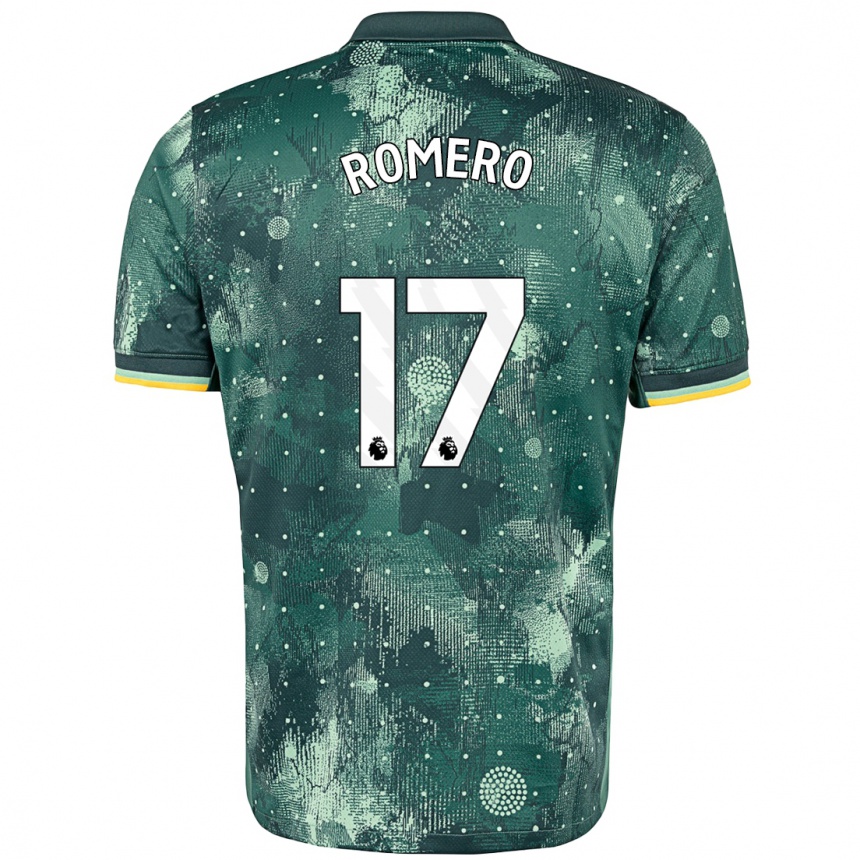 Férfi Labdarúgás Cristian Romero #17 Menta Zöld Harmadik Számú Jersey 2024/25 Mez Póló Ing