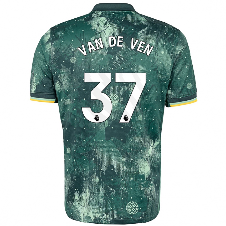 Férfi Labdarúgás Micky Van De Ven #37 Menta Zöld Harmadik Számú Jersey 2024/25 Mez Póló Ing