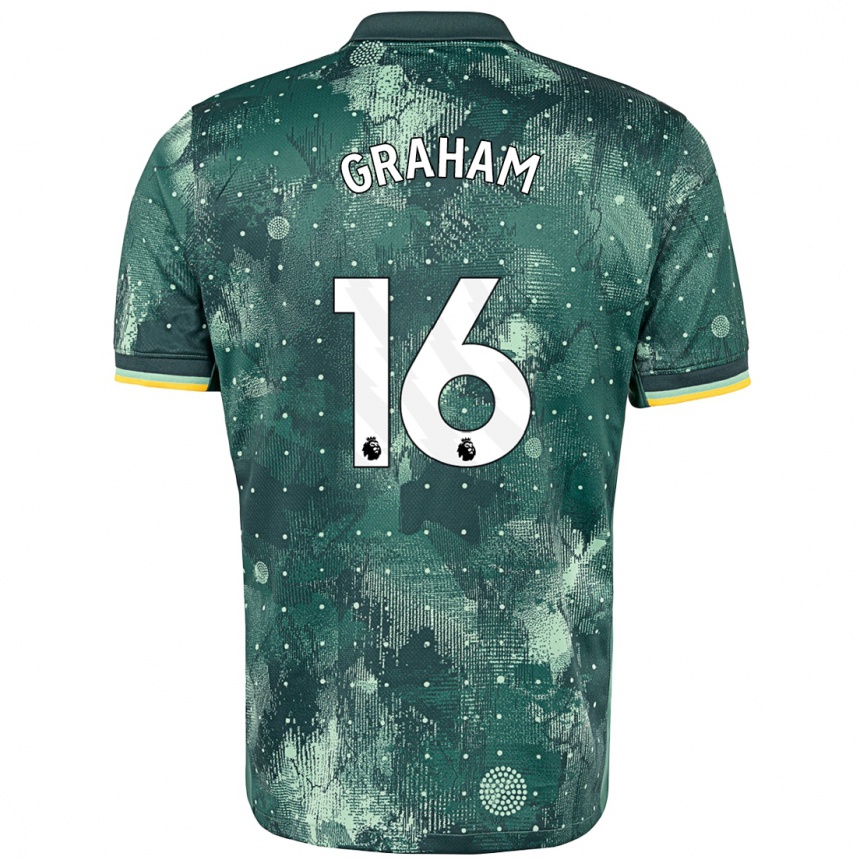 Férfi Labdarúgás Kit Graham #16 Menta Zöld Harmadik Számú Jersey 2024/25 Mez Póló Ing