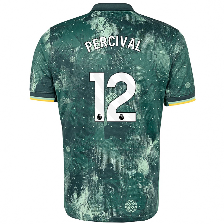 Férfi Labdarúgás Ria Percival #12 Menta Zöld Harmadik Számú Jersey 2024/25 Mez Póló Ing