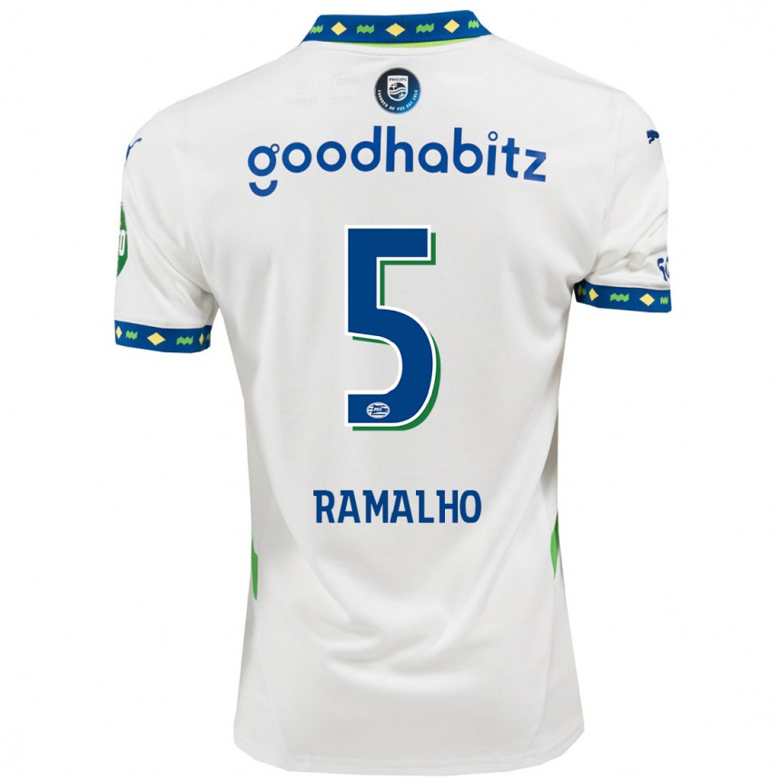 Férfi Labdarúgás André Ramalho #5 Fehér Sötétkék Harmadik Számú Jersey 2024/25 Mez Póló Ing