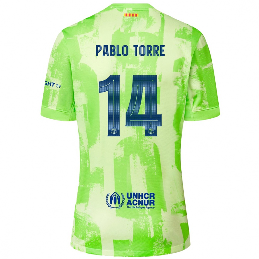 Férfi Labdarúgás Pablo Torre #14 Mész Harmadik Számú Jersey 2024/25 Mez Póló Ing