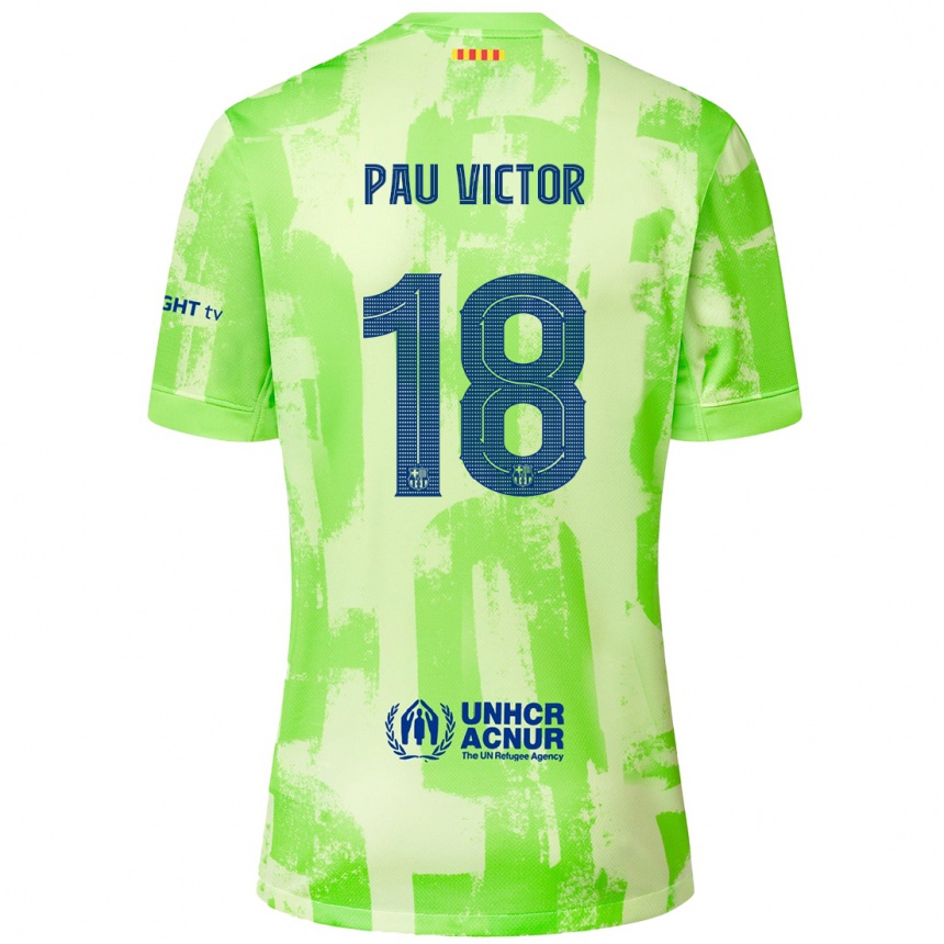 Férfi Labdarúgás Pau Víctor #18 Mész Harmadik Számú Jersey 2024/25 Mez Póló Ing