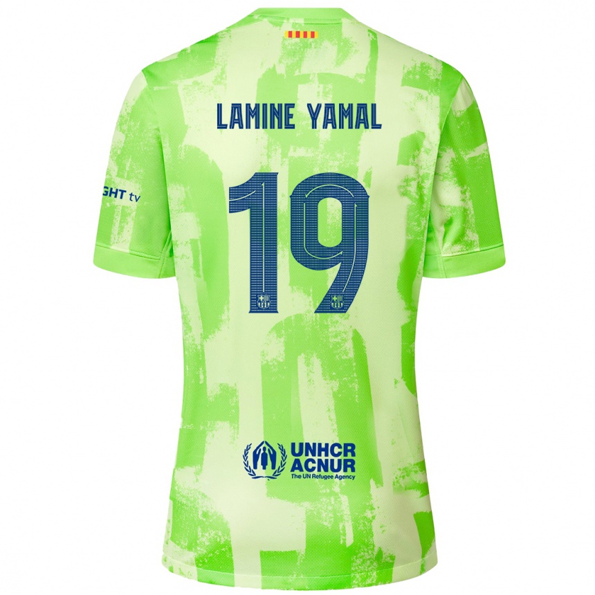 Férfi Labdarúgás Lamine Yamal #19 Mész Harmadik Számú Jersey 2024/25 Mez Póló Ing