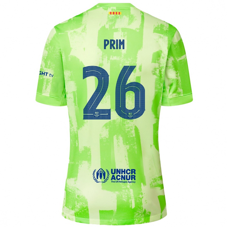 Férfi Labdarúgás Pau Prim #26 Mész Harmadik Számú Jersey 2024/25 Mez Póló Ing