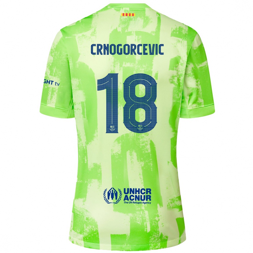 Férfi Labdarúgás Ana-Maria Crnogorcevic #18 Mész Harmadik Számú Jersey 2024/25 Mez Póló Ing