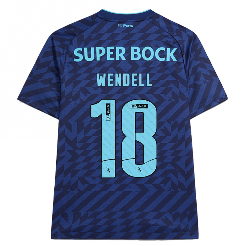 Férfi Labdarúgás Wendell #18 Sötétkék Harmadik Számú Jersey 2024/25 Mez Póló Ing