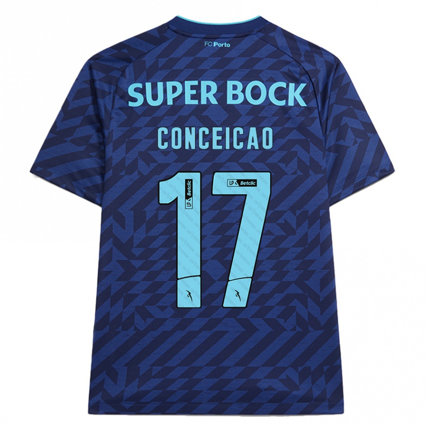 Férfi Labdarúgás Rodrigo Conceicao #17 Sötétkék Harmadik Számú Jersey 2024/25 Mez Póló Ing