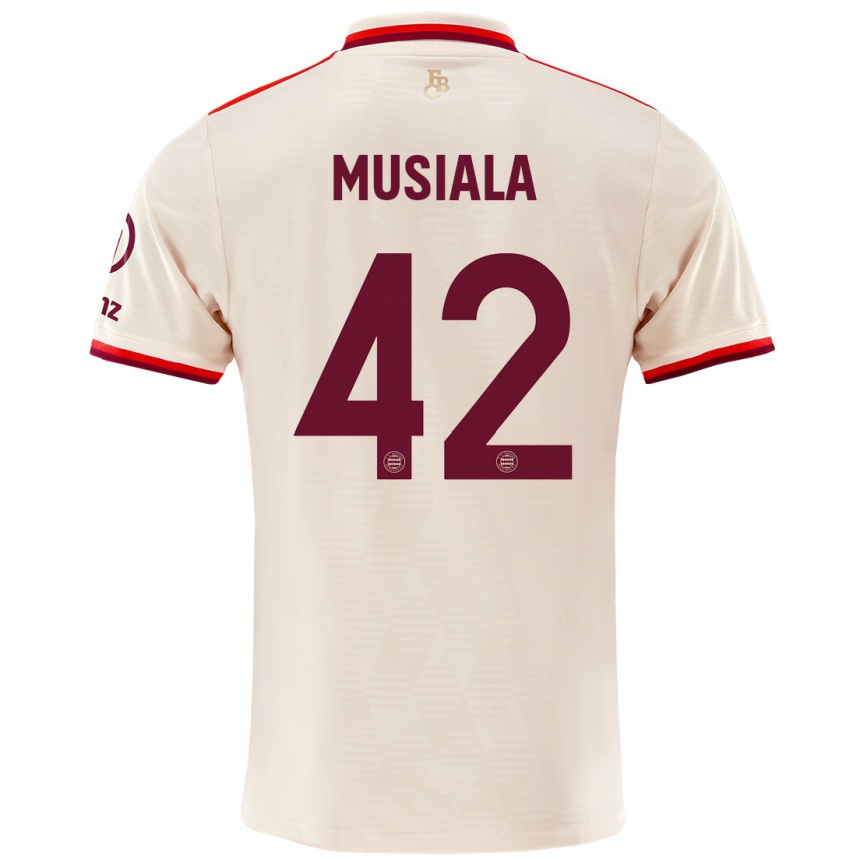 Férfi Labdarúgás Jamal Musiala #42 Vászon Harmadik Számú Jersey 2024/25 Mez Póló Ing