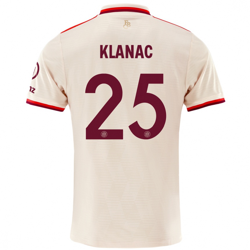 Férfi Labdarúgás Luka Klanac #25 Vászon Harmadik Számú Jersey 2024/25 Mez Póló Ing