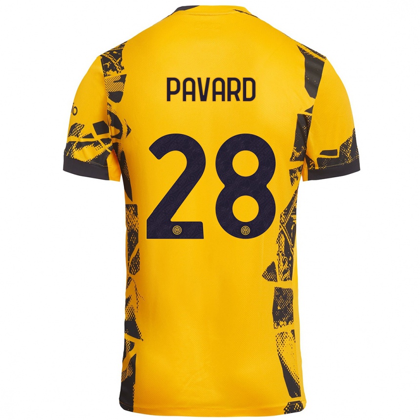 Férfi Labdarúgás Benjamin Pavard #28 Arany Fekete Harmadik Számú Jersey 2024/25 Mez Póló Ing