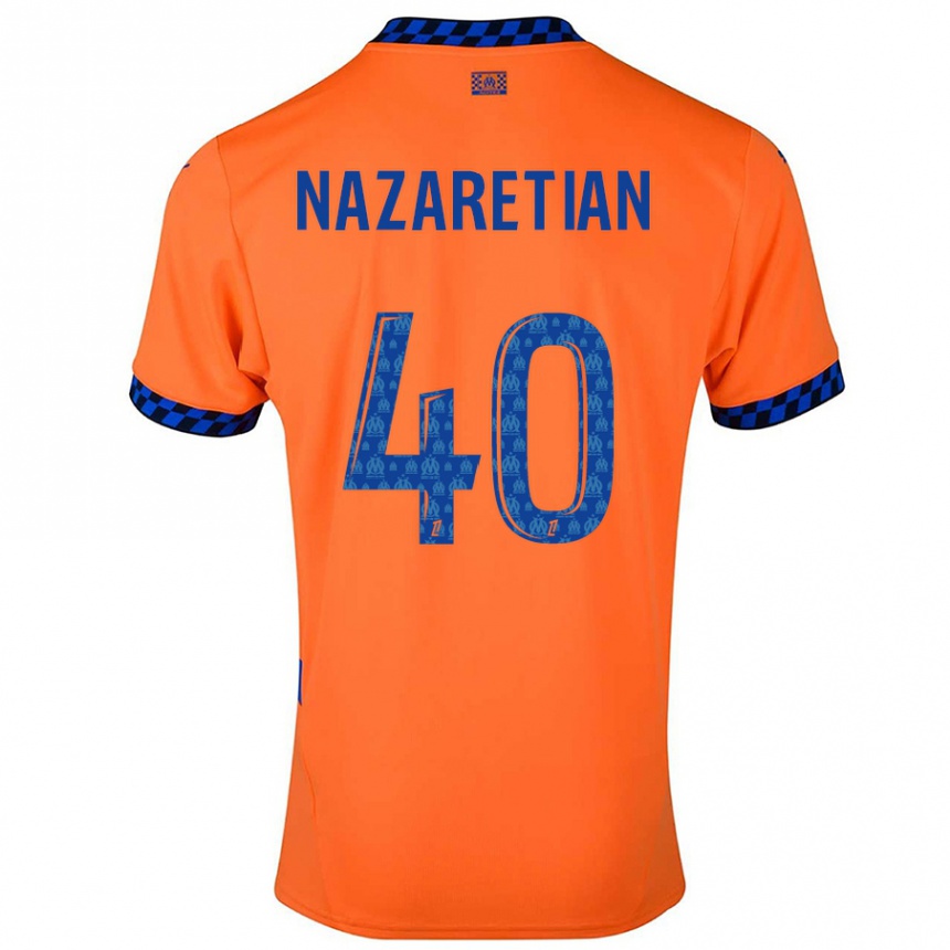 Férfi Labdarúgás Manuel Nazaretian #40 Narancssárga Sötétkék Harmadik Számú Jersey 2024/25 Mez Póló Ing