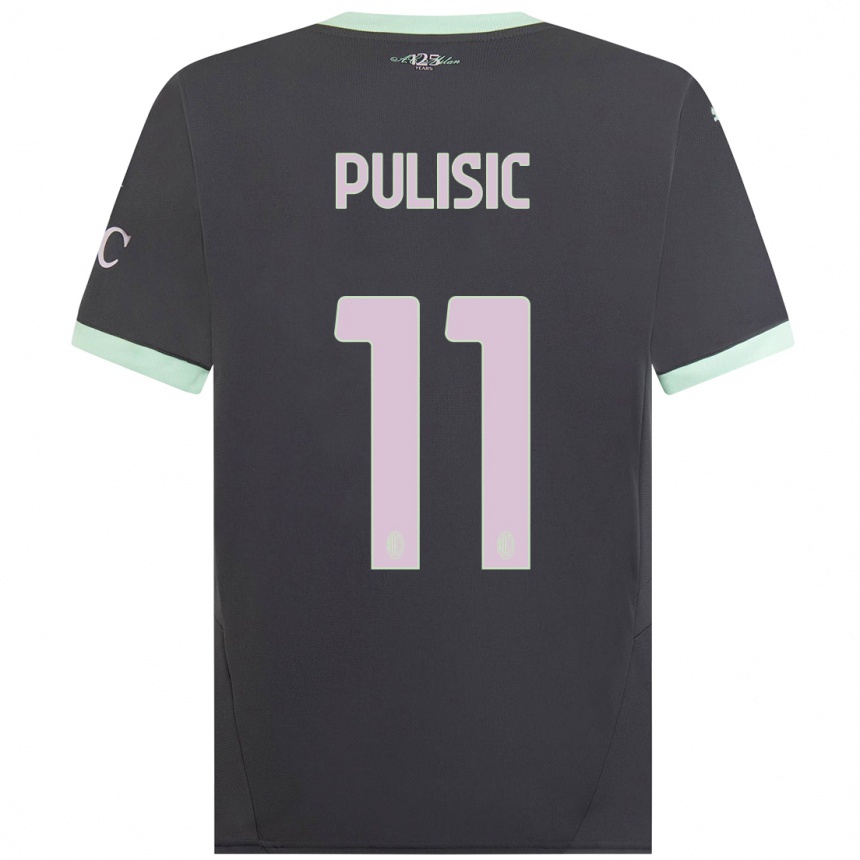 Férfi Labdarúgás Christian Pulisic #11 Szürke Harmadik Számú Jersey 2024/25 Mez Póló Ing