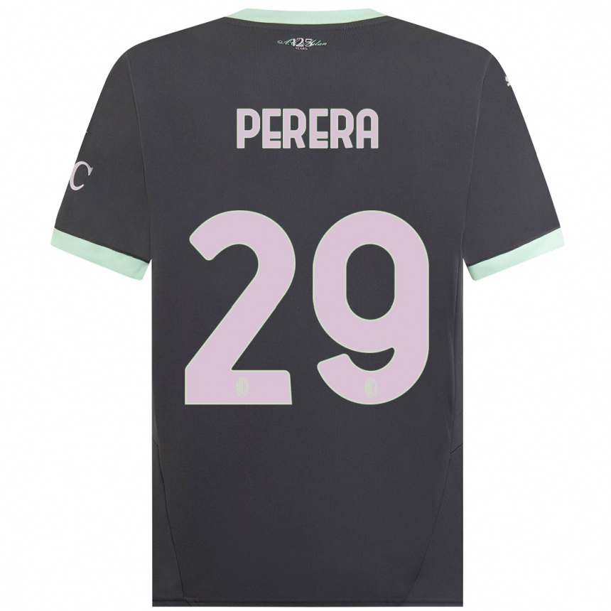 Férfi Labdarúgás Nirash Perera #29 Szürke Harmadik Számú Jersey 2024/25 Mez Póló Ing