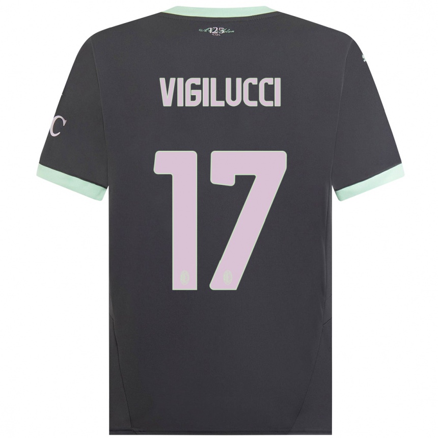 Férfi Labdarúgás Valery Vigilucci #17 Szürke Harmadik Számú Jersey 2024/25 Mez Póló Ing