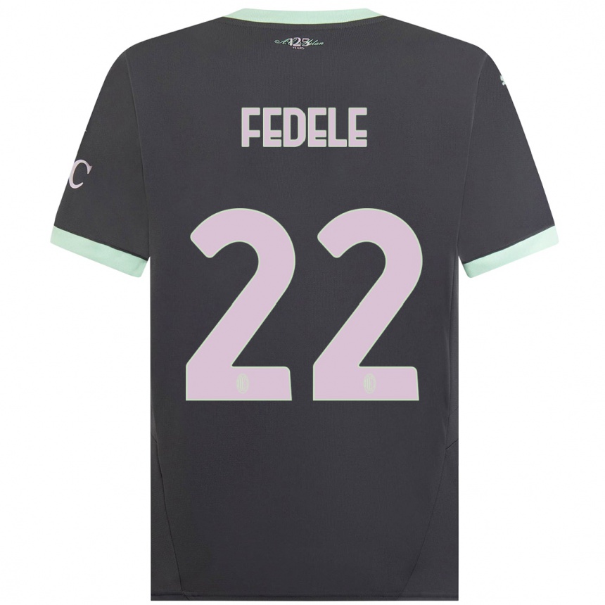 Férfi Labdarúgás Noemi Fedele #22 Szürke Harmadik Számú Jersey 2024/25 Mez Póló Ing