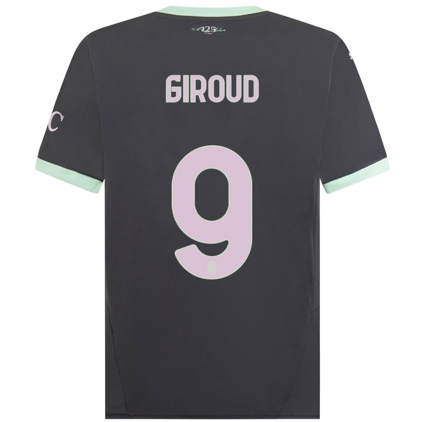 Férfi Labdarúgás Olivier Giroud #9 Szürke Harmadik Számú Jersey 2024/25 Mez Póló Ing