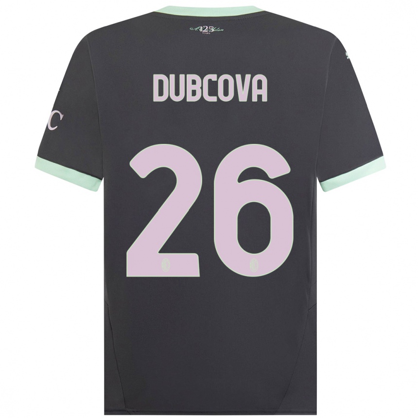 Férfi Labdarúgás Michaela Dubcova #26 Szürke Harmadik Számú Jersey 2024/25 Mez Póló Ing