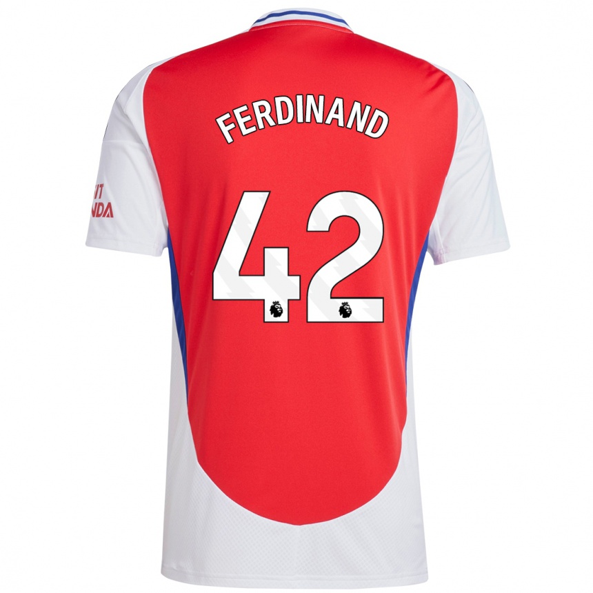 Női Labdarúgás Seb Ferdinand #42 Piros Fehér Hazai Jersey 2024/25 Mez Póló Ing