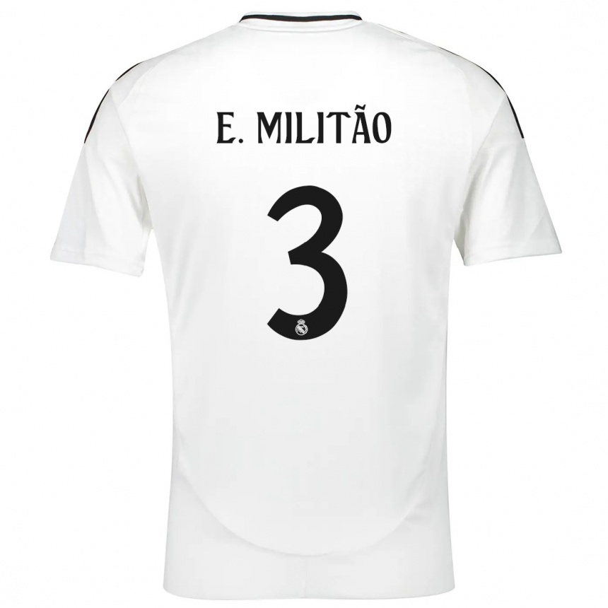 Női Labdarúgás Eder Militao #3 Fehér Hazai Jersey 2024/25 Mez Póló Ing