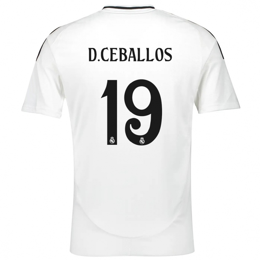 Női Labdarúgás Dani Ceballos #19 Fehér Hazai Jersey 2024/25 Mez Póló Ing