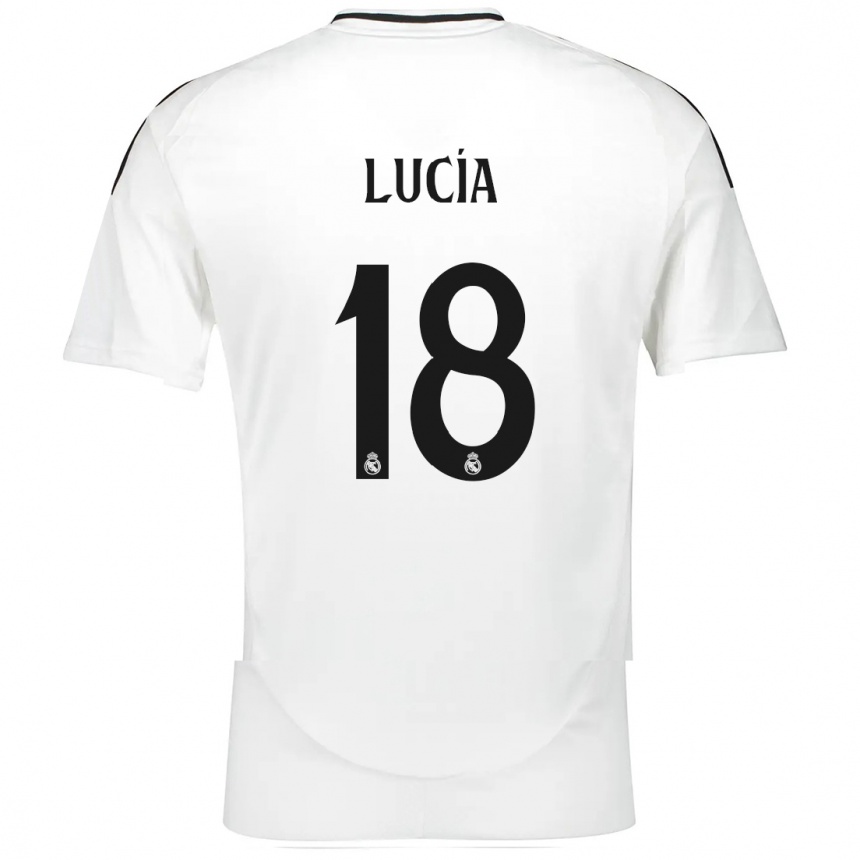 Női Labdarúgás Lucia Rodriguez #18 Fehér Hazai Jersey 2024/25 Mez Póló Ing