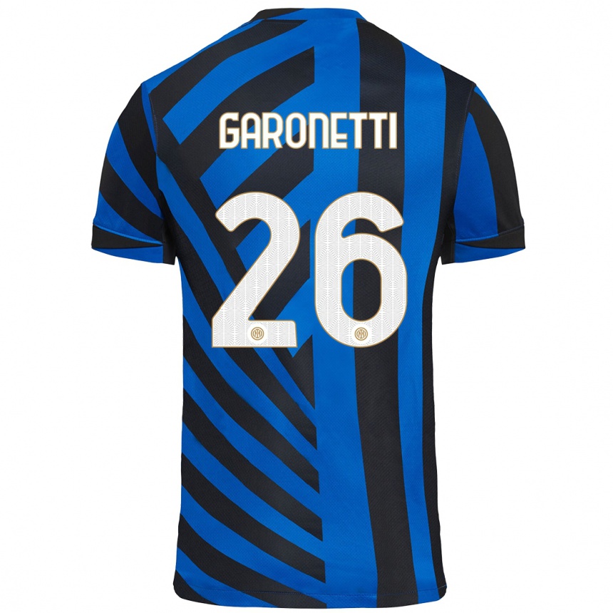 Női Labdarúgás Gabriele Garonetti #26 Kék Fekete Hazai Jersey 2024/25 Mez Póló Ing