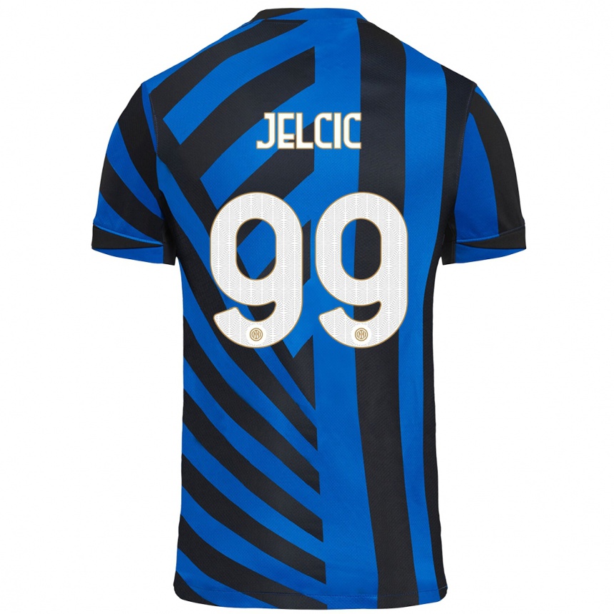 Női Labdarúgás Maja Jelčić #99 Kék Fekete Hazai Jersey 2024/25 Mez Póló Ing