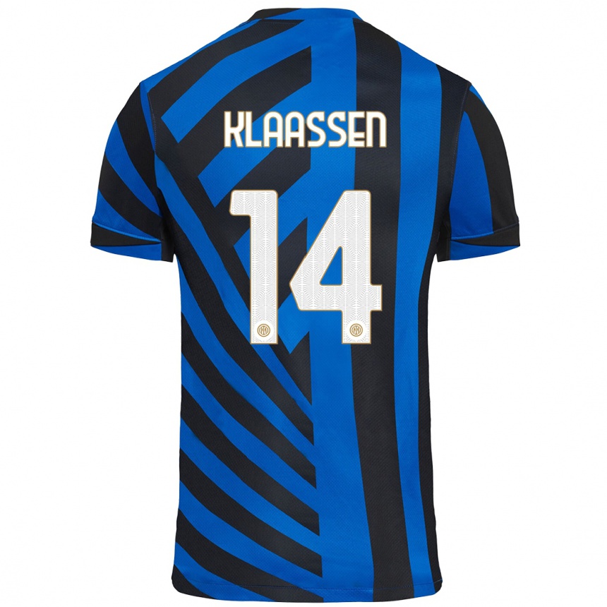 Női Labdarúgás Davy Klaassen #14 Kék Fekete Hazai Jersey 2024/25 Mez Póló Ing