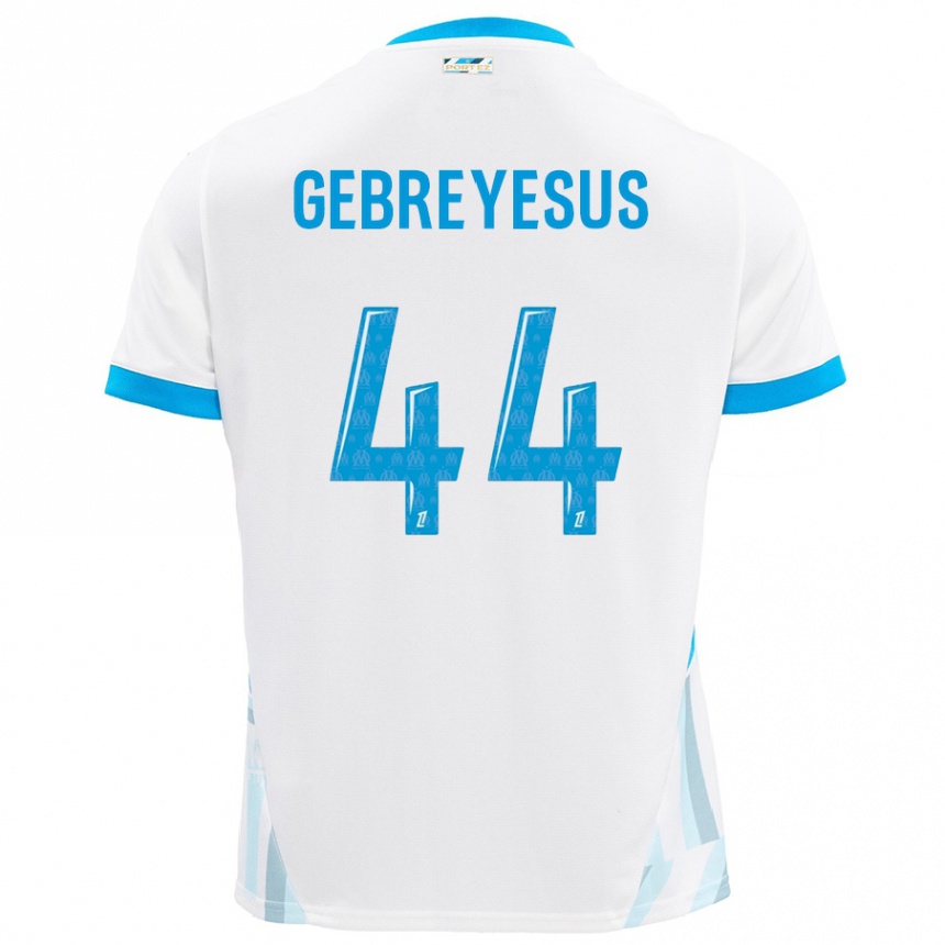 Női Labdarúgás Esey Gebreyesus #44 Fehér Ég Kék Hazai Jersey 2024/25 Mez Póló Ing