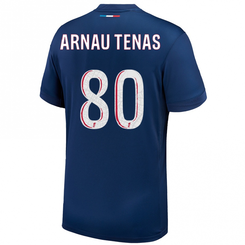 Női Labdarúgás Arnau Tenas #80 Sötétkék Fehér Hazai Jersey 2024/25 Mez Póló Ing