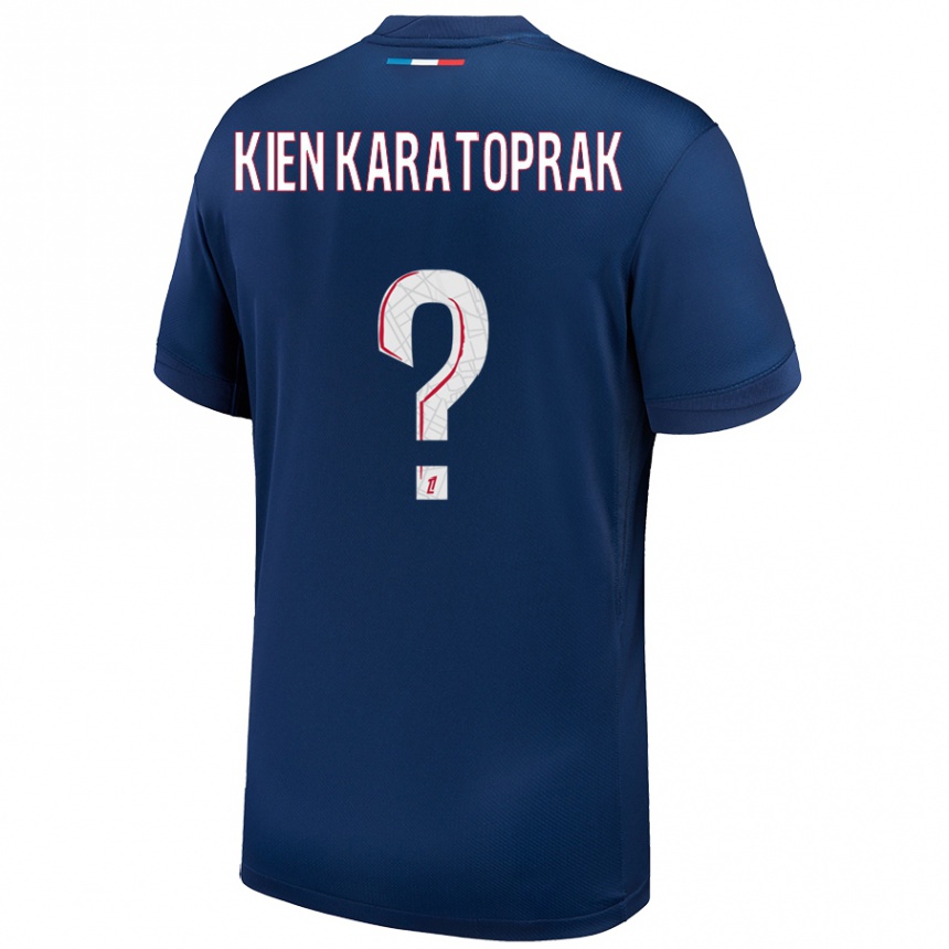 Női Labdarúgás Kenan Kien Karatoprak #0 Sötétkék Fehér Hazai Jersey 2024/25 Mez Póló Ing