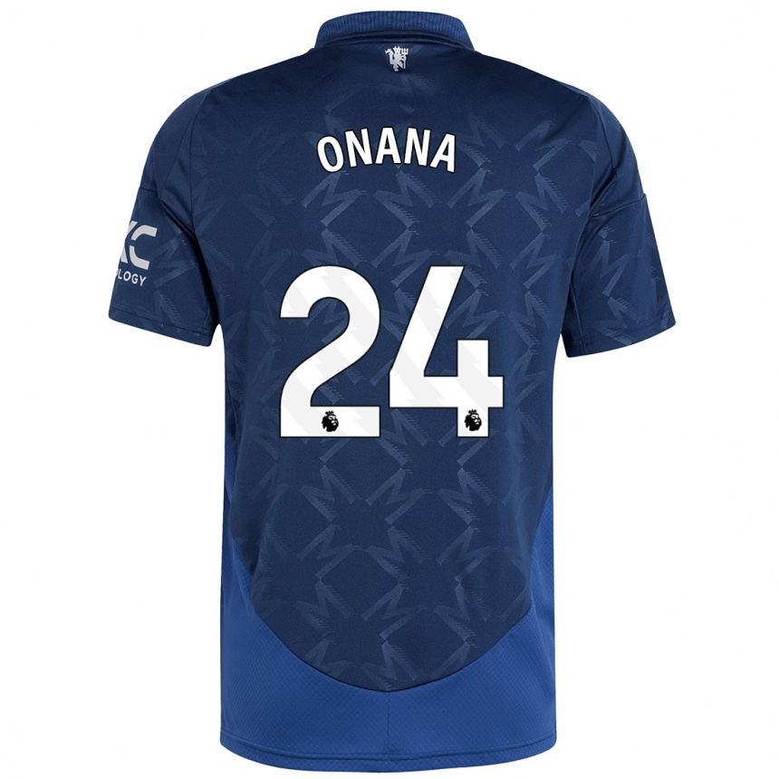 Női Labdarúgás Andre Onana #24 Indigó Idegenbeli Jersey 2024/25 Mez Póló Ing