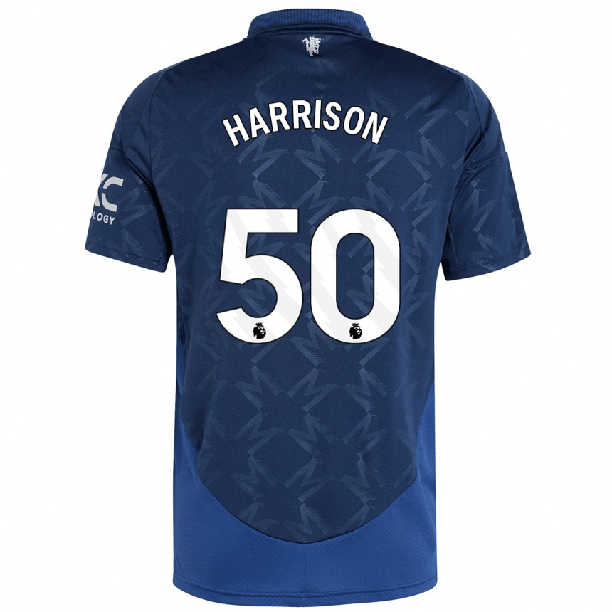 Női Labdarúgás Elyh Harrison #50 Indigó Idegenbeli Jersey 2024/25 Mez Póló Ing