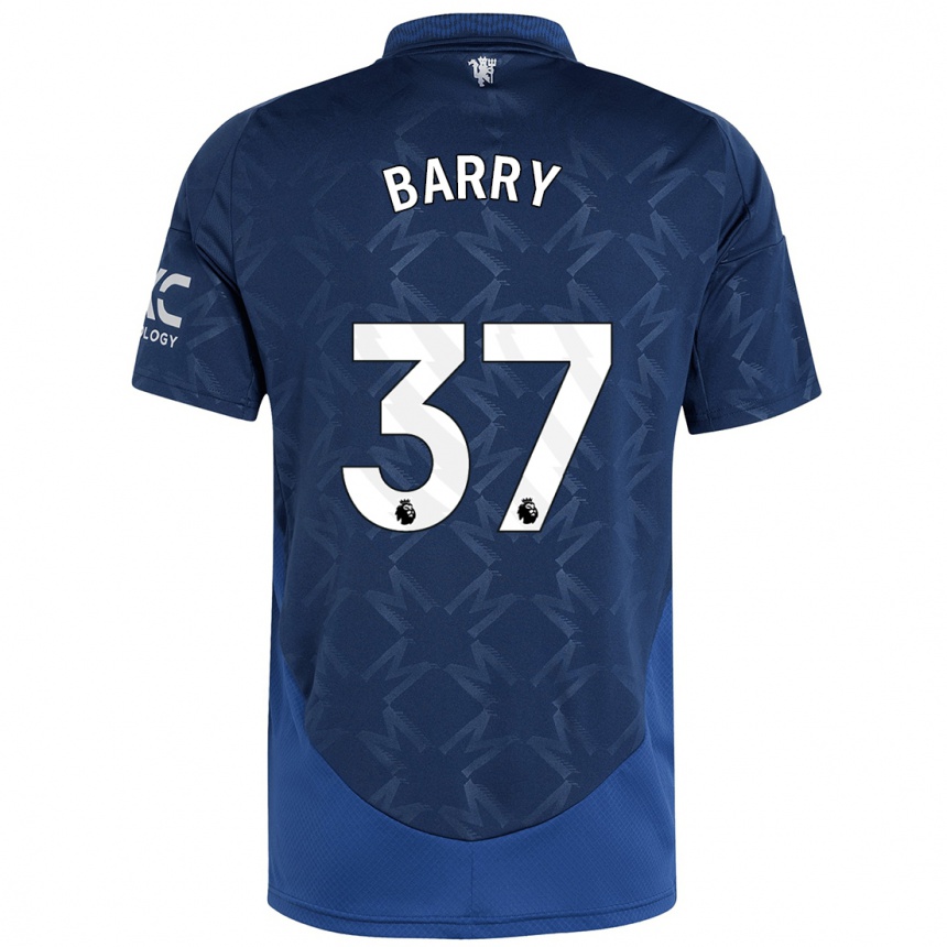 Női Labdarúgás Keira Barry #37 Indigó Idegenbeli Jersey 2024/25 Mez Póló Ing