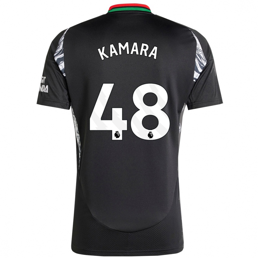 Női Labdarúgás Osman Kamara #48 Fekete Idegenbeli Jersey 2024/25 Mez Póló Ing