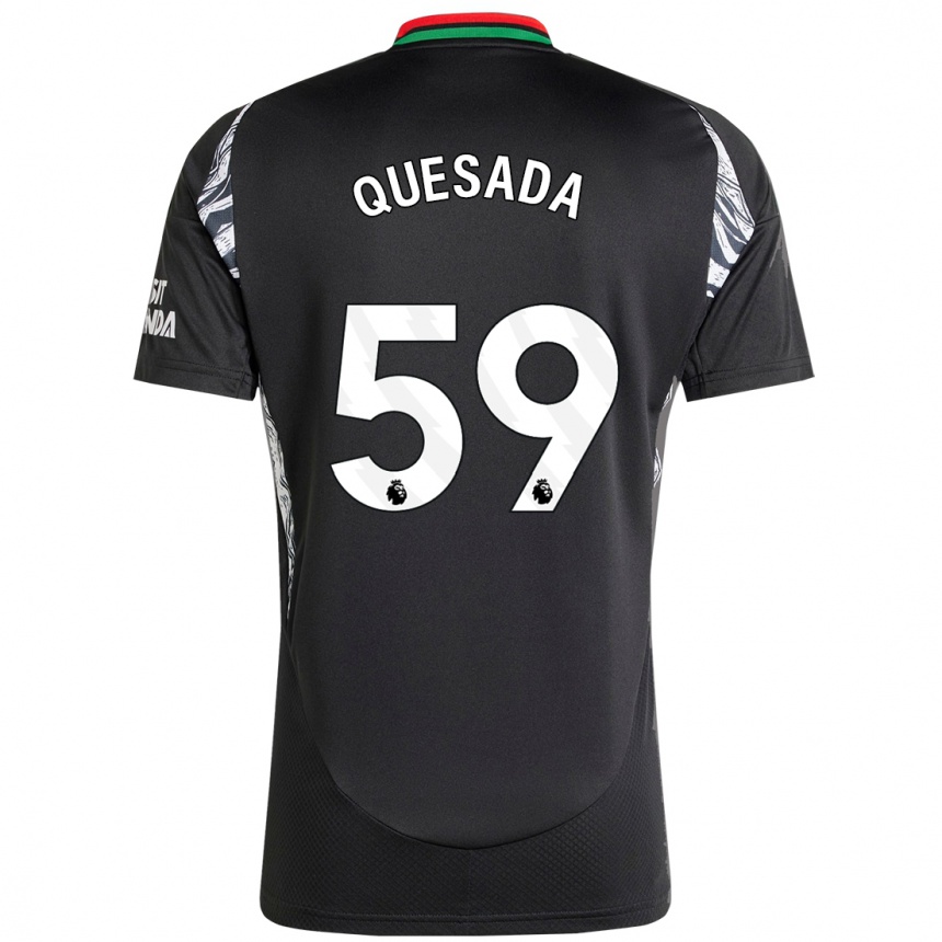 Női Labdarúgás Elián Quesada #59 Fekete Idegenbeli Jersey 2024/25 Mez Póló Ing