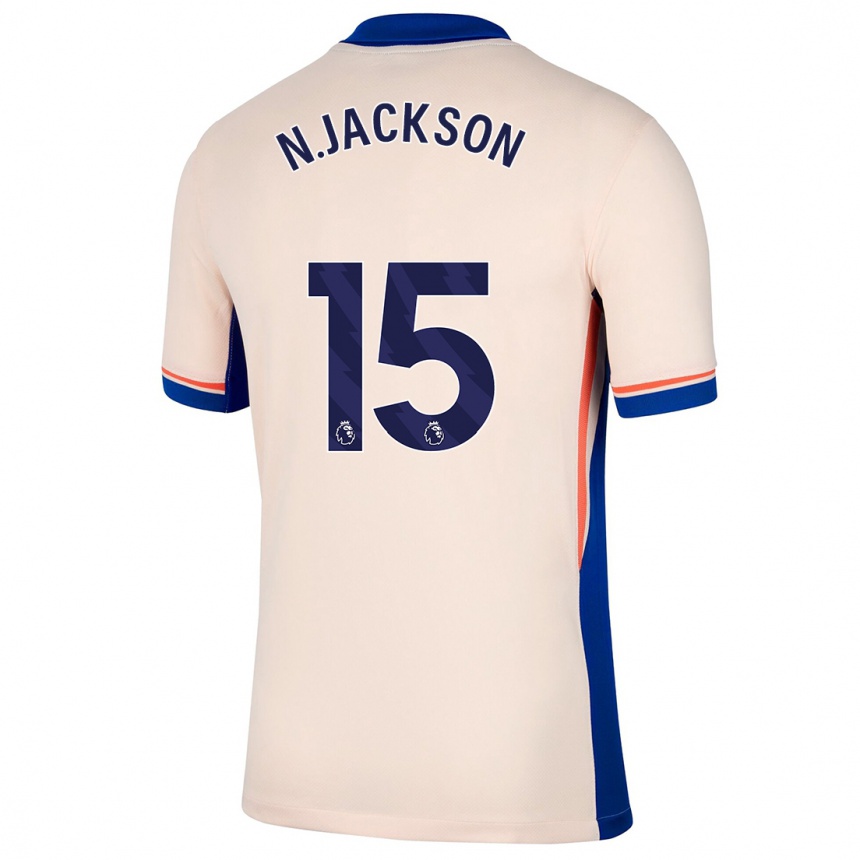 Női Labdarúgás Nicolas Jackson #15 Világos Bézs Idegenbeli Jersey 2024/25 Mez Póló Ing