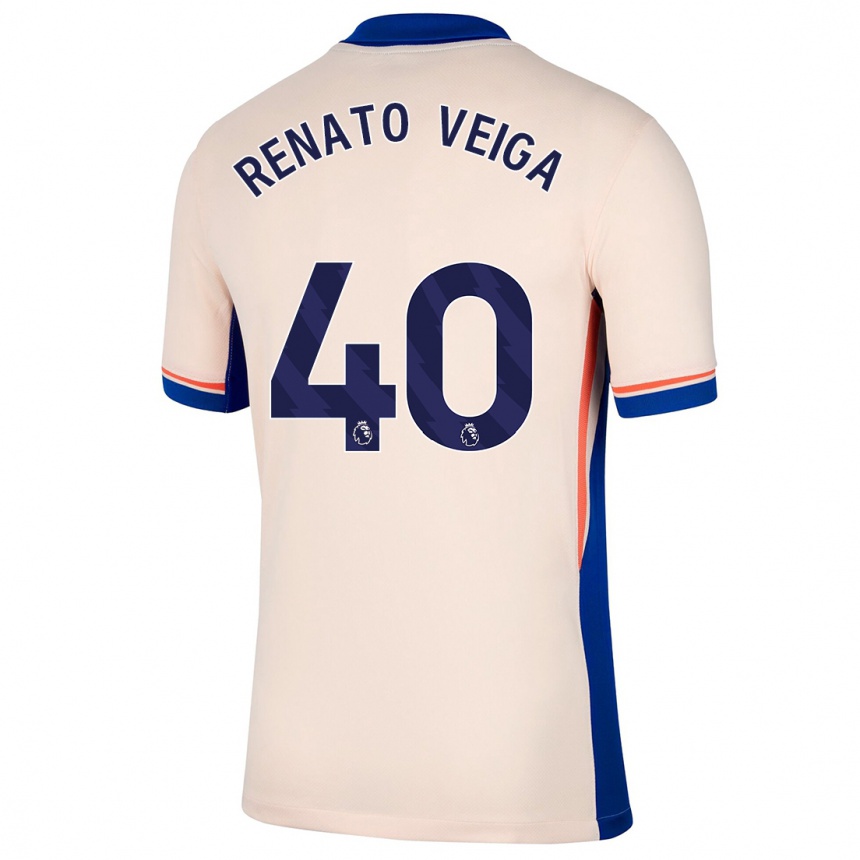 Női Labdarúgás Renato Veiga #40 Világos Bézs Idegenbeli Jersey 2024/25 Mez Póló Ing