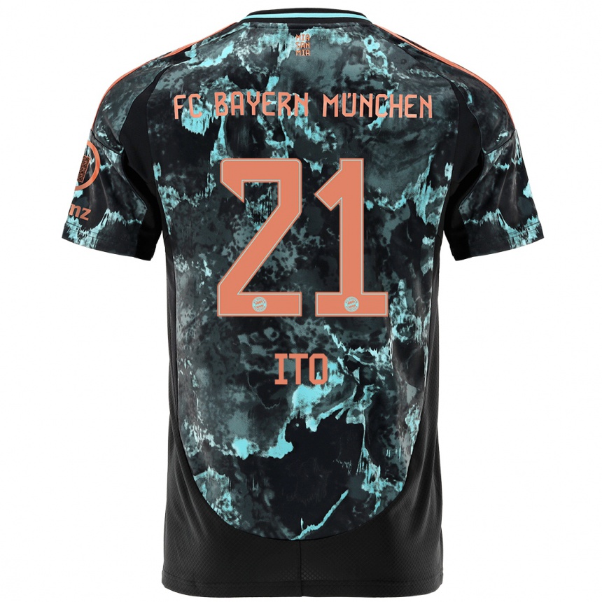 Női Labdarúgás Hiroki Ito #21 Fekete Idegenbeli Jersey 2024/25 Mez Póló Ing